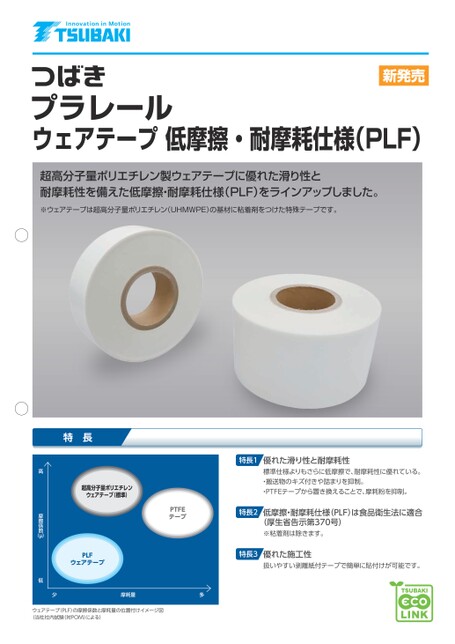 Top chain wear tape PLF specifications