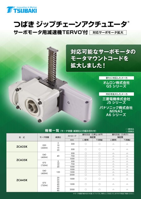 Zip Chain Actuator Servo Motor Reducer TERVO