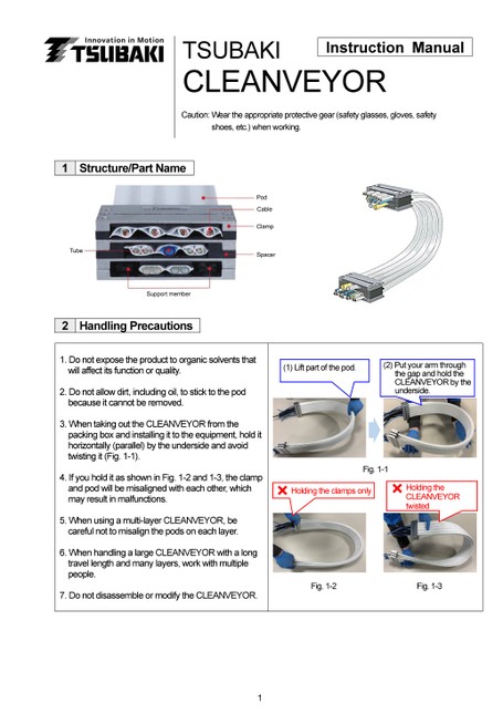 CLEANVEYOR CV Instruction Manuals