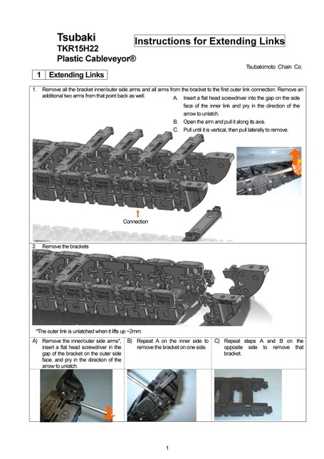 TKR15H22 Link Extension Instruction Manuals