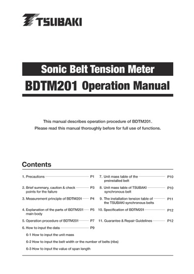Tsubaki Belt Tension Meter T-ACE (BDTM201)