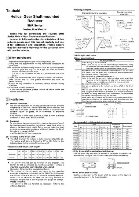 SMR Series Helical Shaft Reducer (Discontinued products)