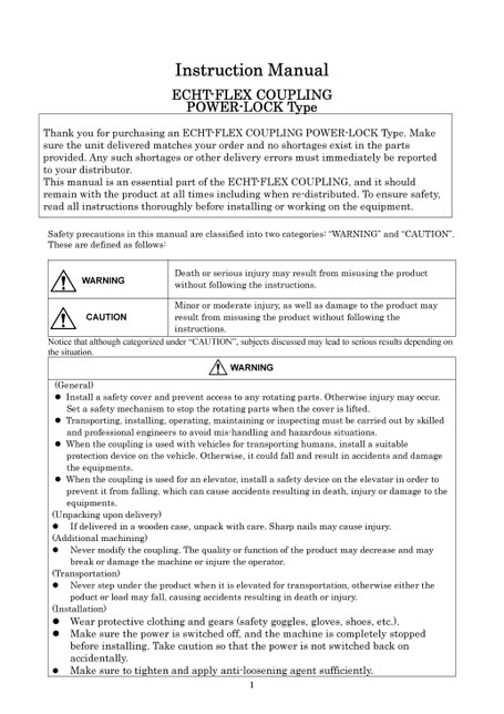 NEF series Power-Lock specifications