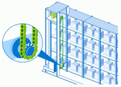 Hot and humid automated warehouse (mushroom cultivation)