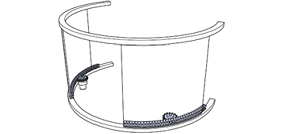 Opening and closing of revolving doors