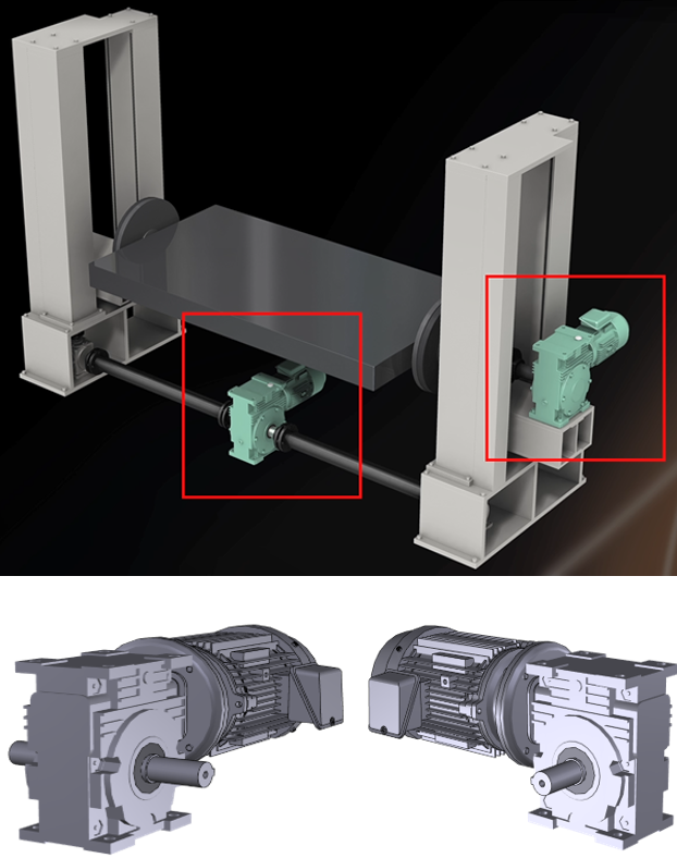 Lifting and rotating device