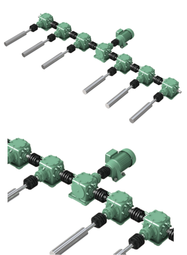 Roller conveyor inside the drying oven