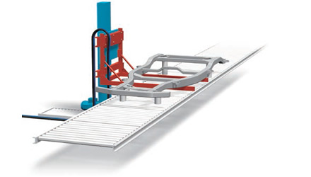 Conveying automobile part frames