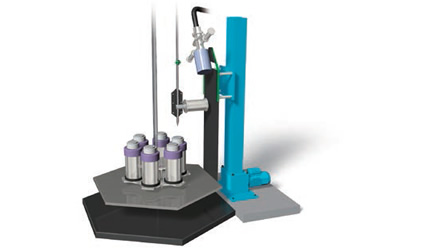 Lifting and lowering of refillable tanks