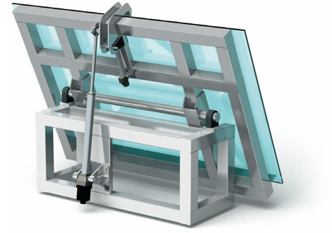 Glass substrate tilting device