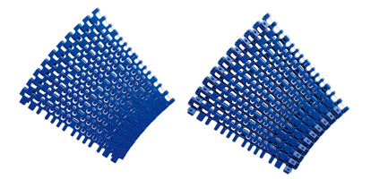 プラスチックモジュラーチェーン曲線搬送用製品写真