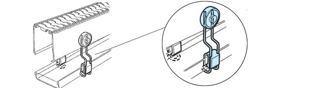 Tray supporter installation example