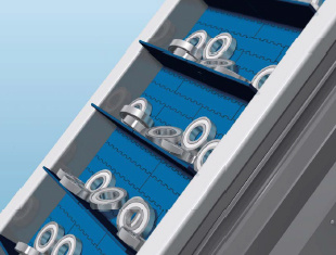 Conveying parts such as bearings