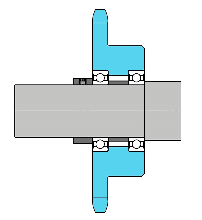 Prevents sagging when the shaft distance is long